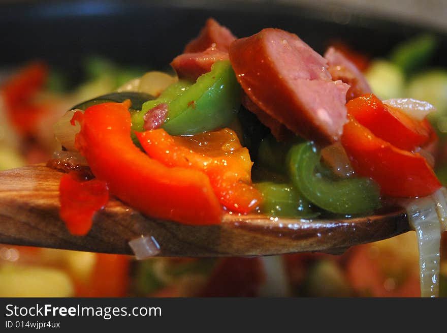 Vegetables in a pan