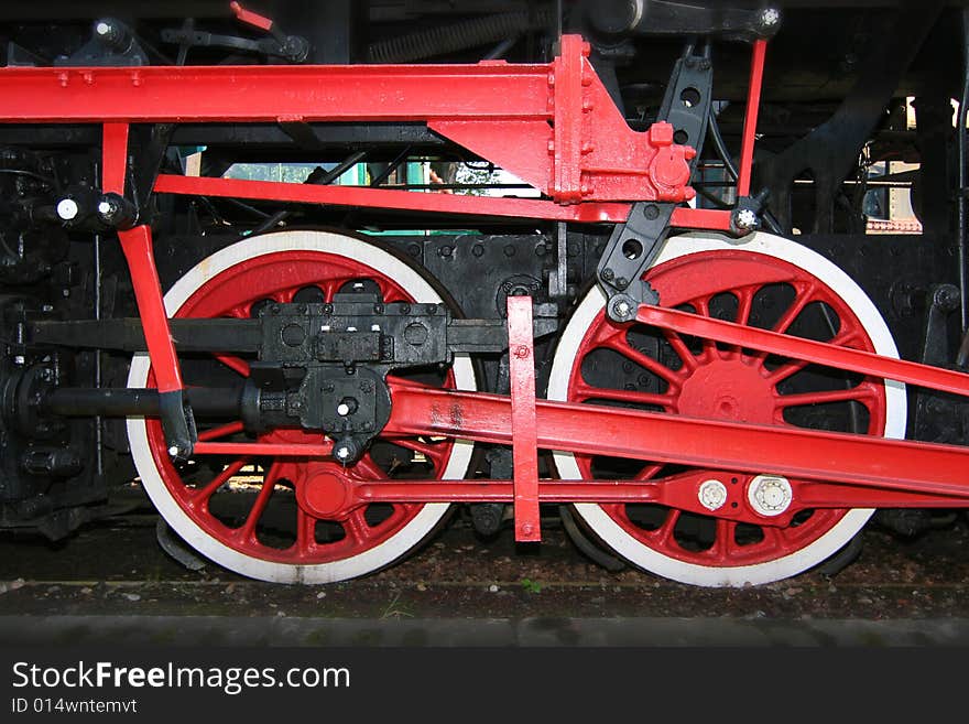 The old black iron locomotive