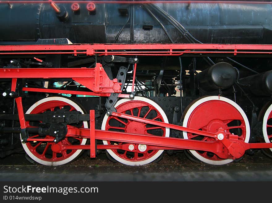 The old black iron locomotive