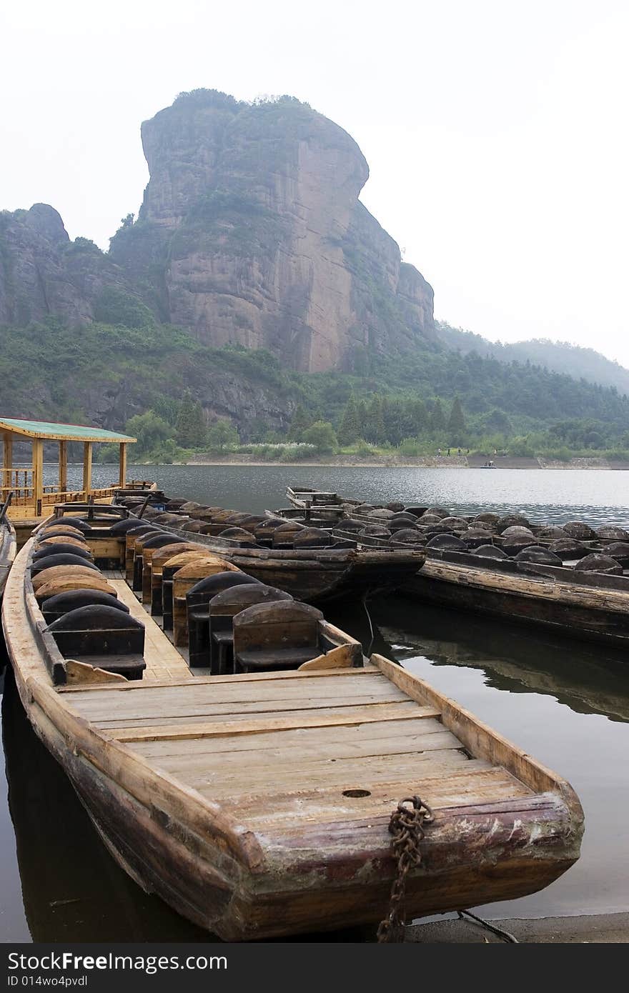 The boat of MT.Longhu jiangxi china .