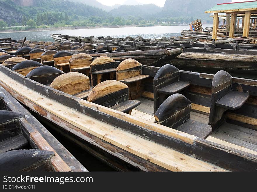 The boat of MT.Longhu jiangxi china .