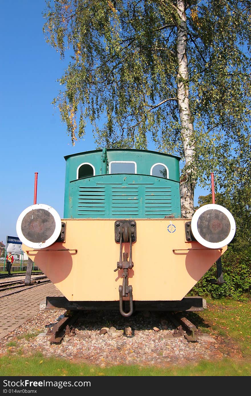 The photograph of old engines in railway museum. The photograph of old engines in railway museum