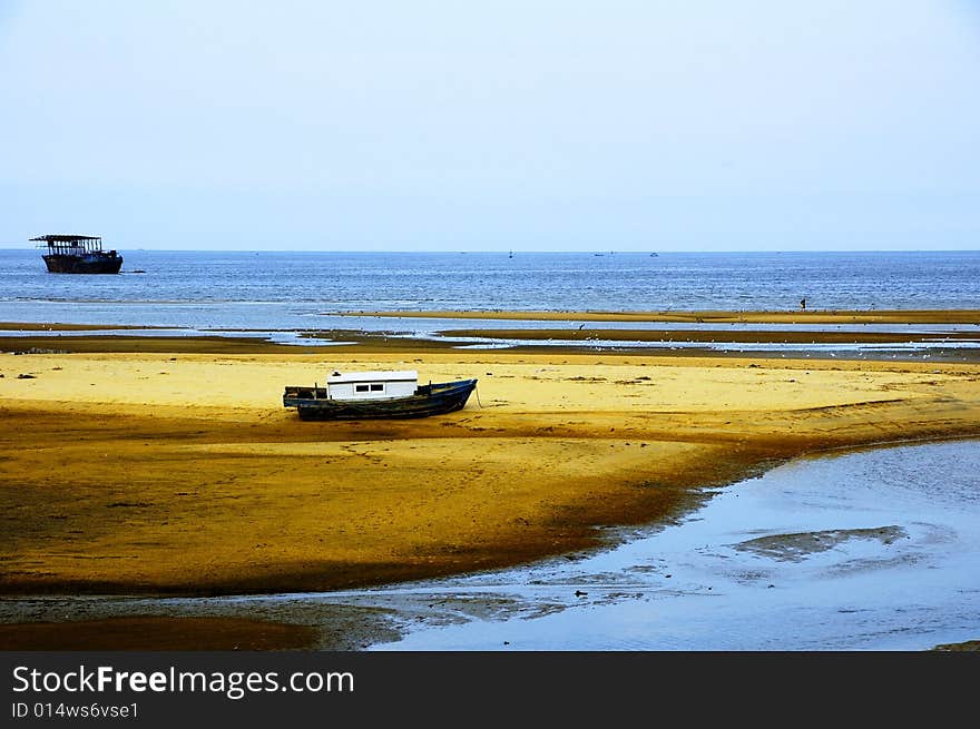 Small wooden boat