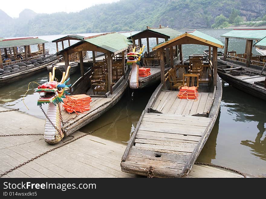 The boat of MT.Longhu jiangxi china .