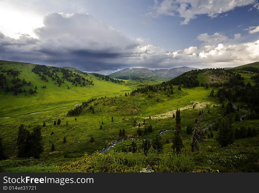 High mountain s summer view