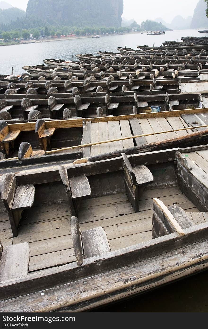 The boat of MT.Longhu jiangxi china .