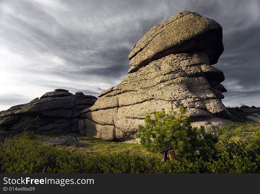 Rocks in high mountains