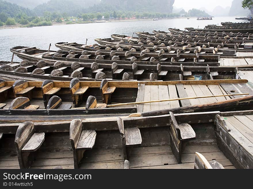 The boat of MT.Longhu jiangxi china .