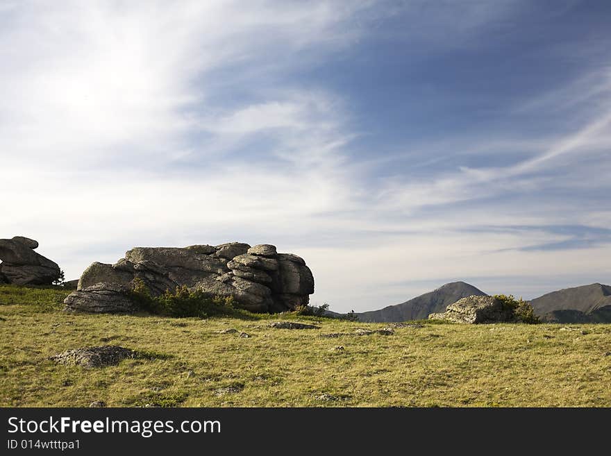 Rocks in high mountains