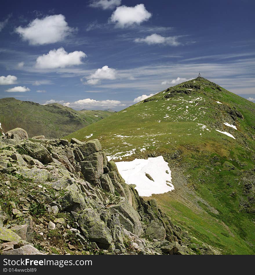 High mountain s summer view