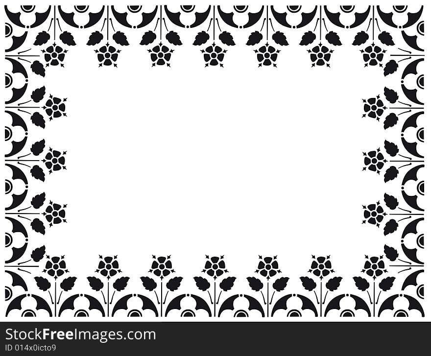 Illustration,  frame,  decorative border black and white. Easy editable. See the rest in the series as well. Illustration,  frame,  decorative border black and white. Easy editable. See the rest in the series as well.