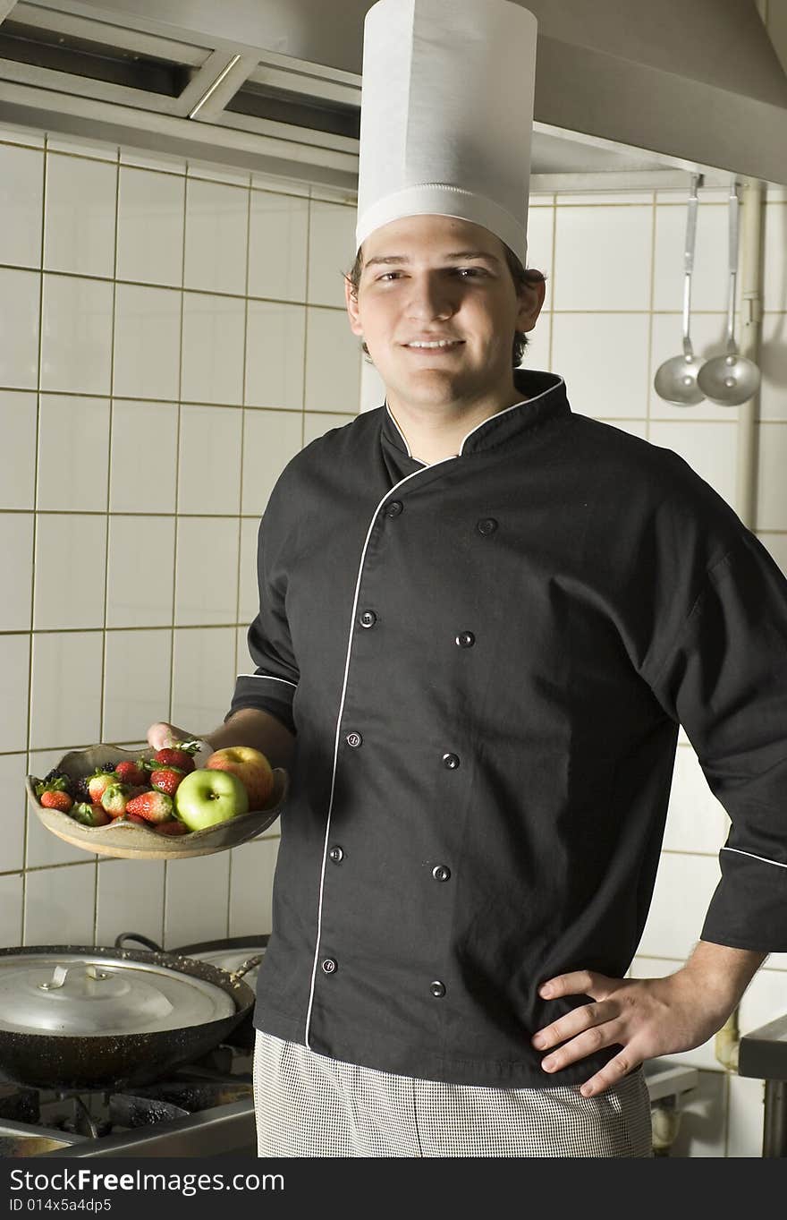 Chef Holding Fruit