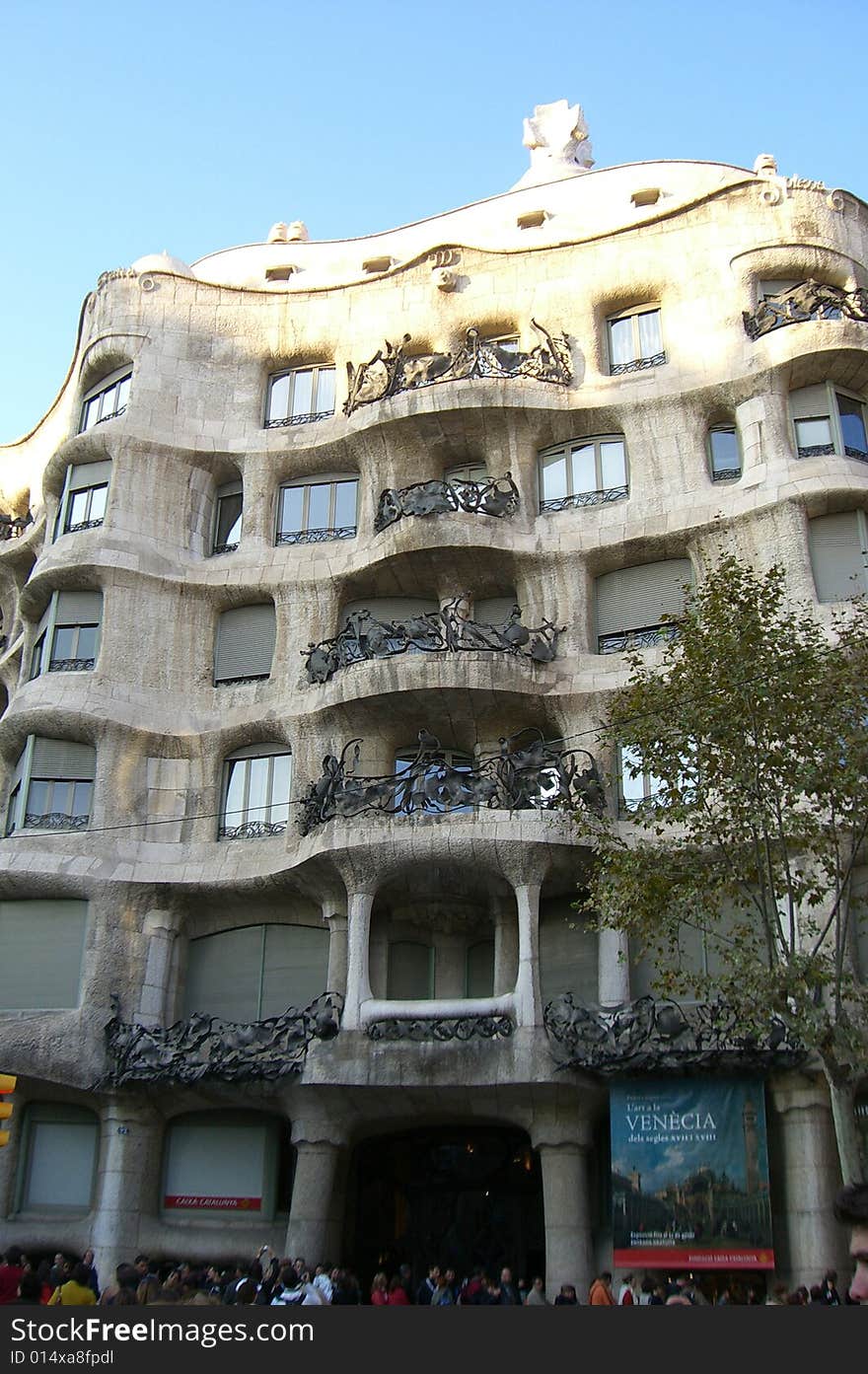 Famous landmark in Barcelona, Gaudi's Casa Milà/Mila House. Famous landmark in Barcelona, Gaudi's Casa Milà/Mila House.