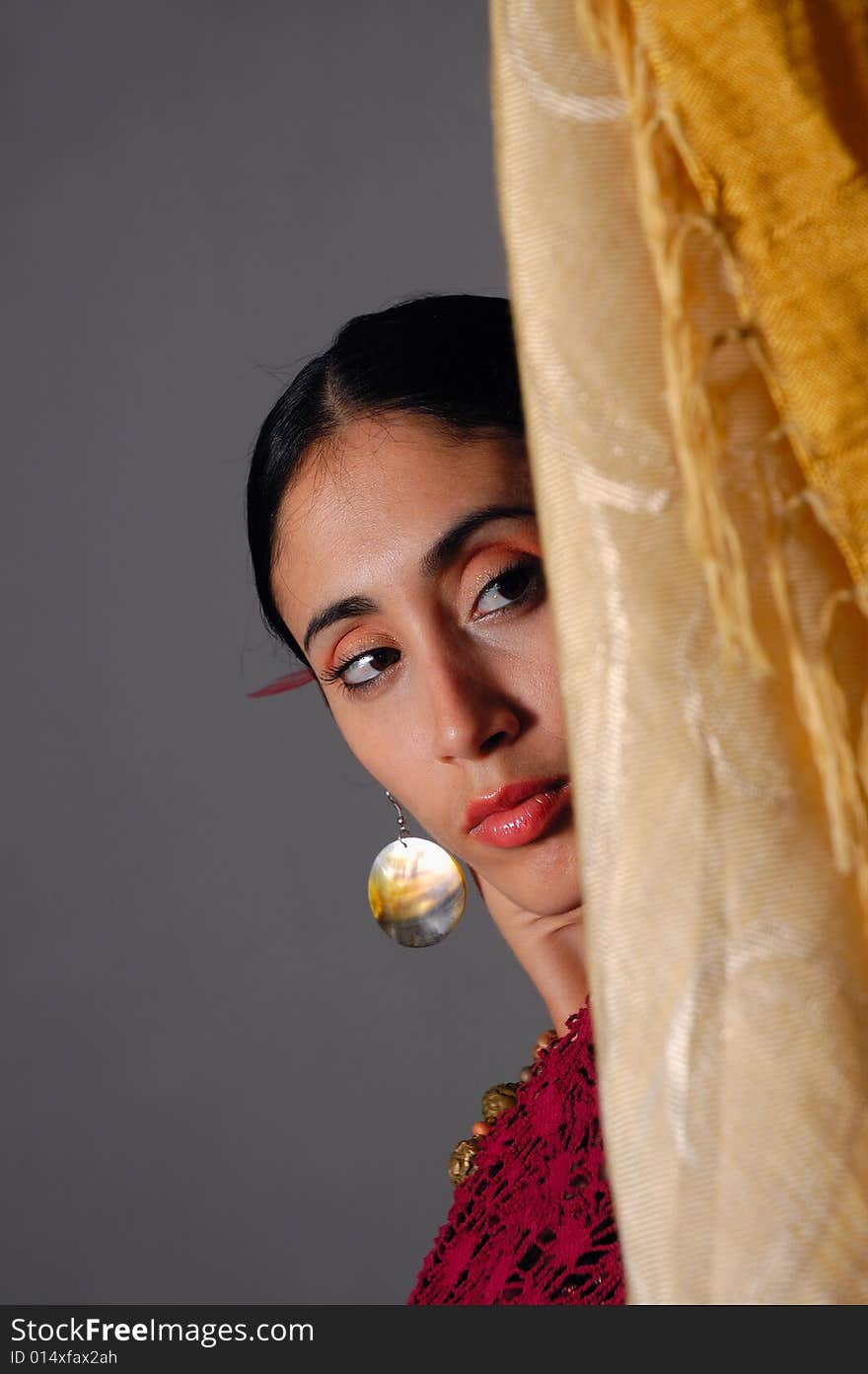 Portrait of young indian beauty in traditional clothes. Portrait of young indian beauty in traditional clothes