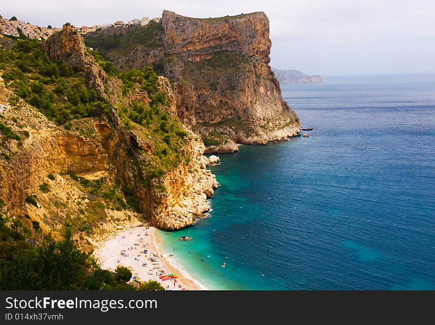 Beautiful Beach In Mountains