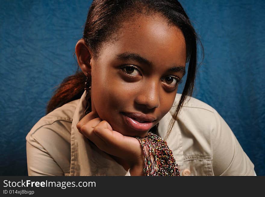 Portrait of young beautiful african girl posing. Portrait of young beautiful african girl posing