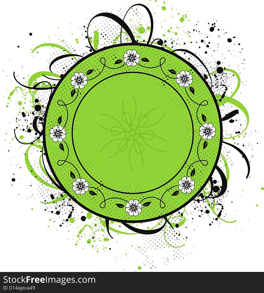 Grunge design ornament, vector illustration