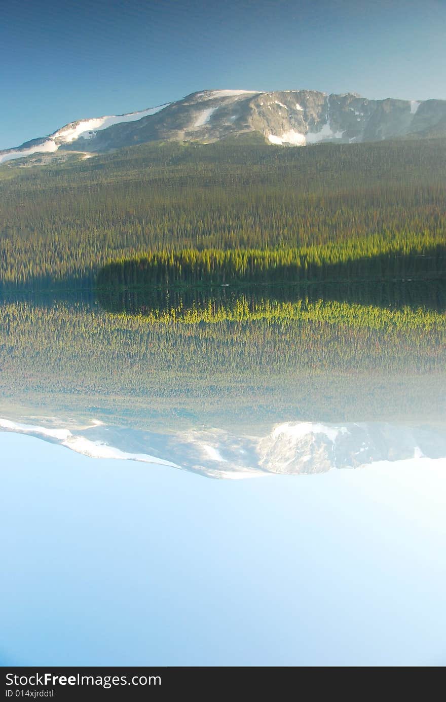 Lake and Water reflection in Canada British Columia. Lake and Water reflection in Canada British Columia