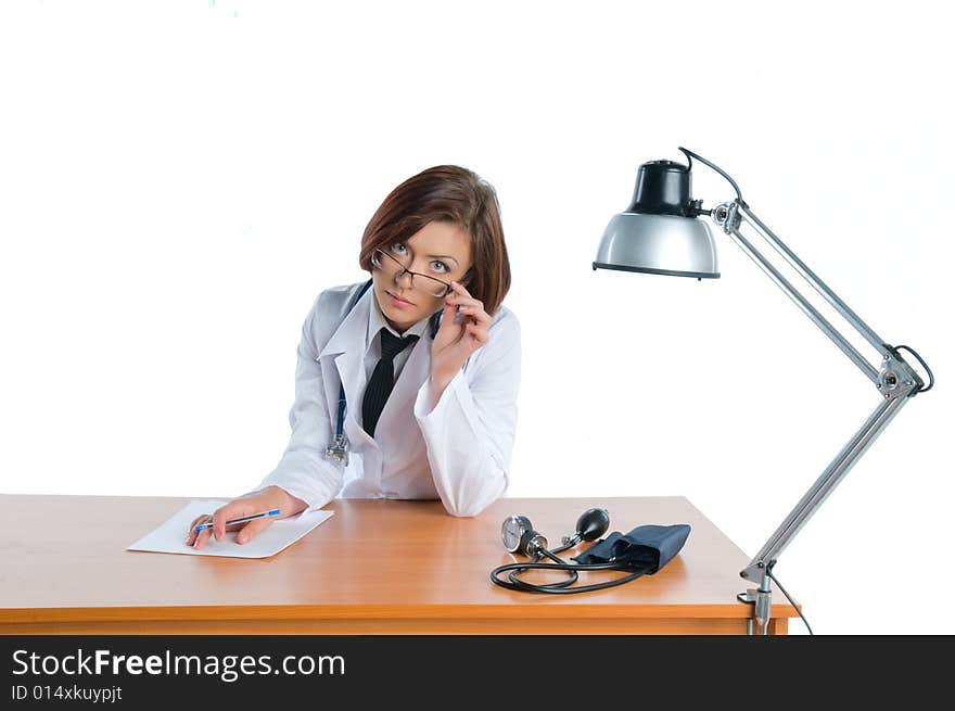 Doctor greeting a patient