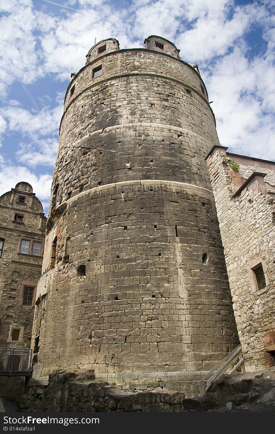 Castle Ruin Palace Schloss Kranichfeld, rebuilding since 1995. Castle Ruin Palace Schloss Kranichfeld, rebuilding since 1995