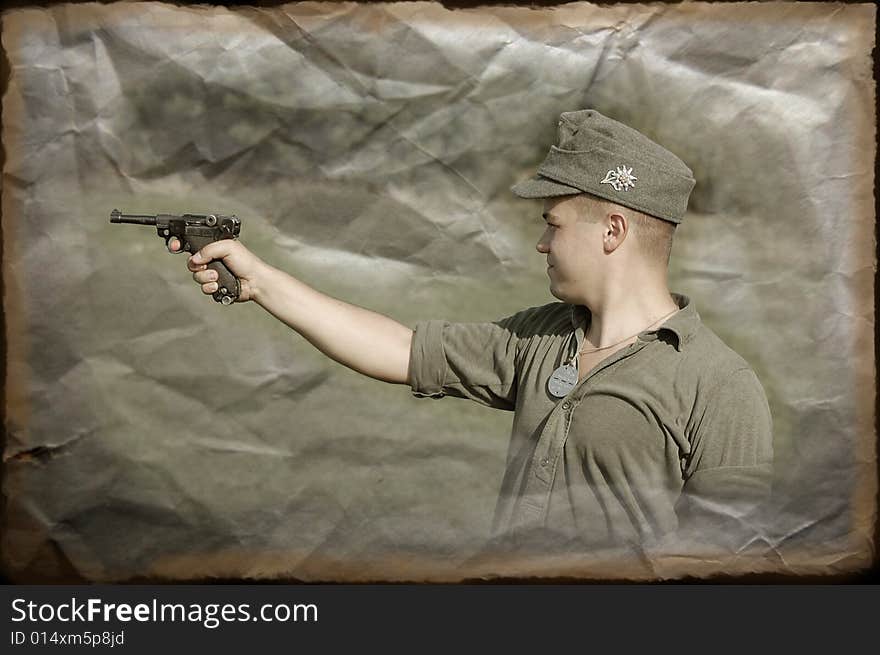 German soldier  WW2 reenacting