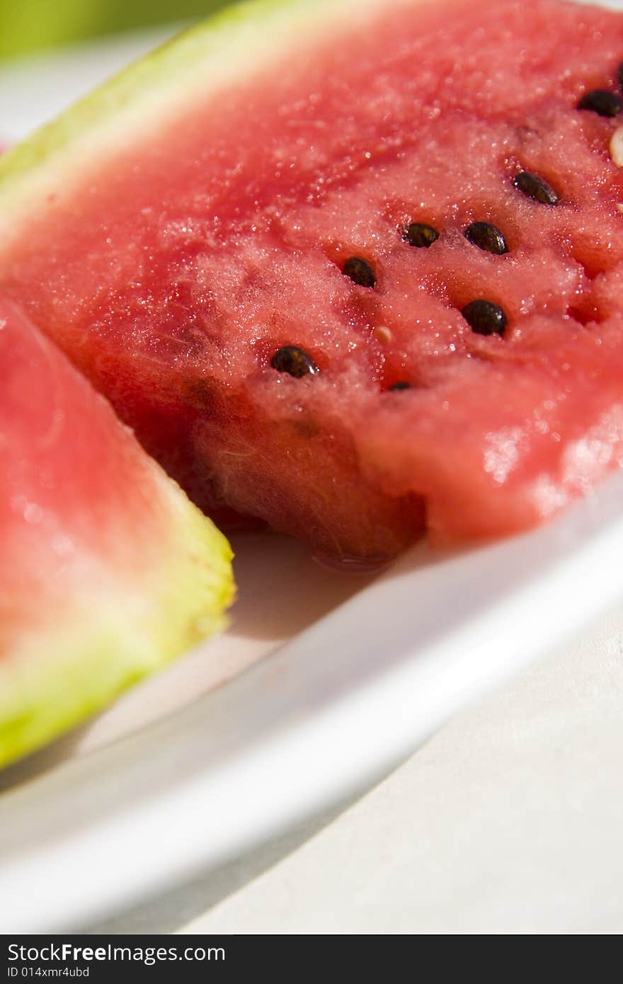 Slices of watermelon