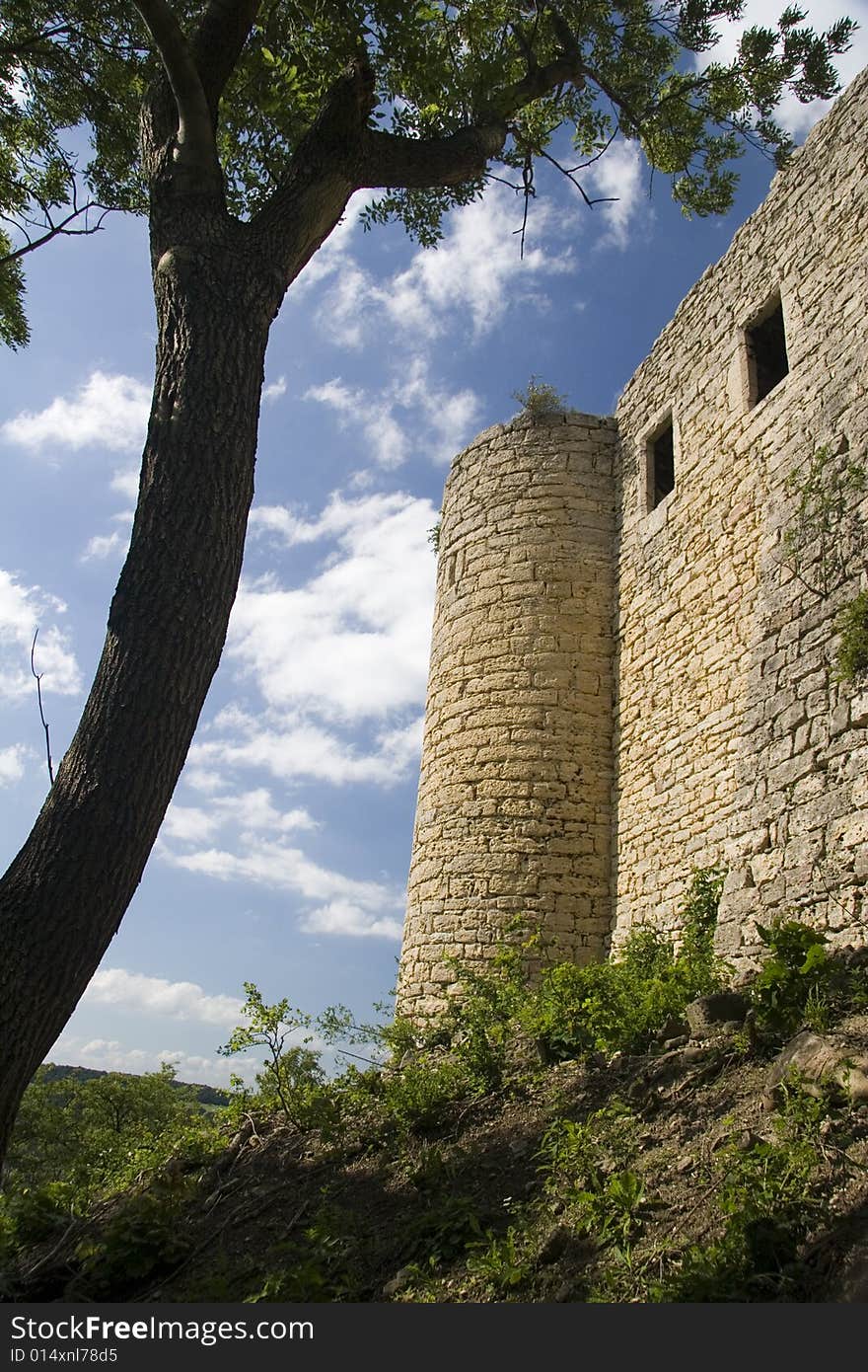 Old Castle Ruin Kunitz gleissberg - Kunitzburg by Jena, Germany, Thuringia