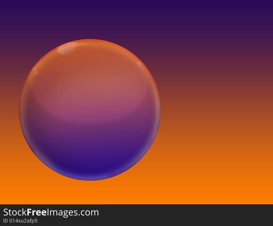 A color sphere on a background