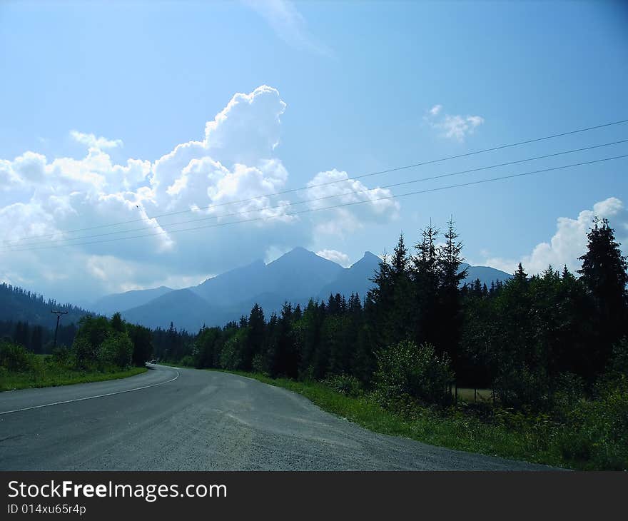 Road near Tatra mountains in Slovakia. Road near Tatra mountains in Slovakia