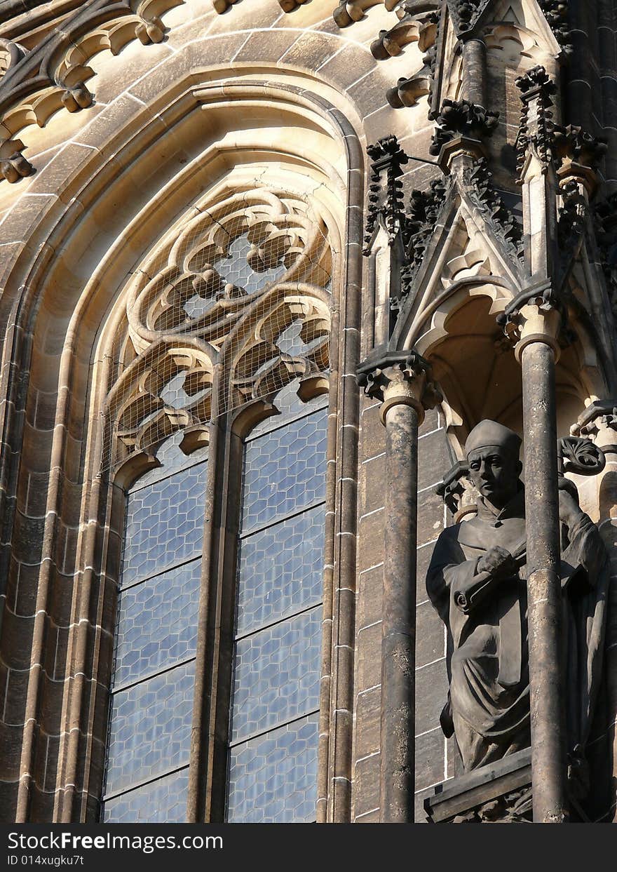 Rosette of St Vitus Cathedral. Prague