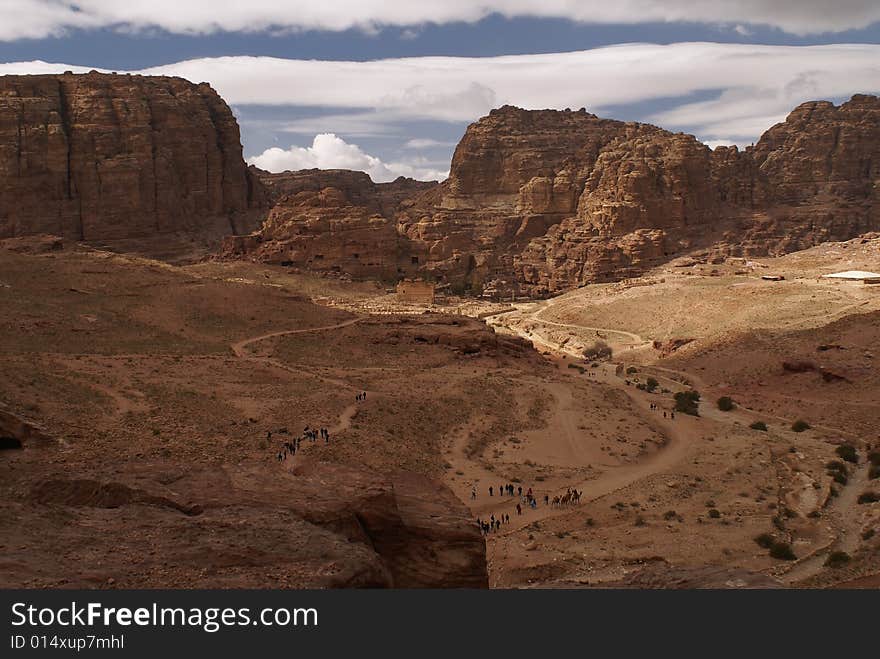 City Petra (Jordan). The top view.