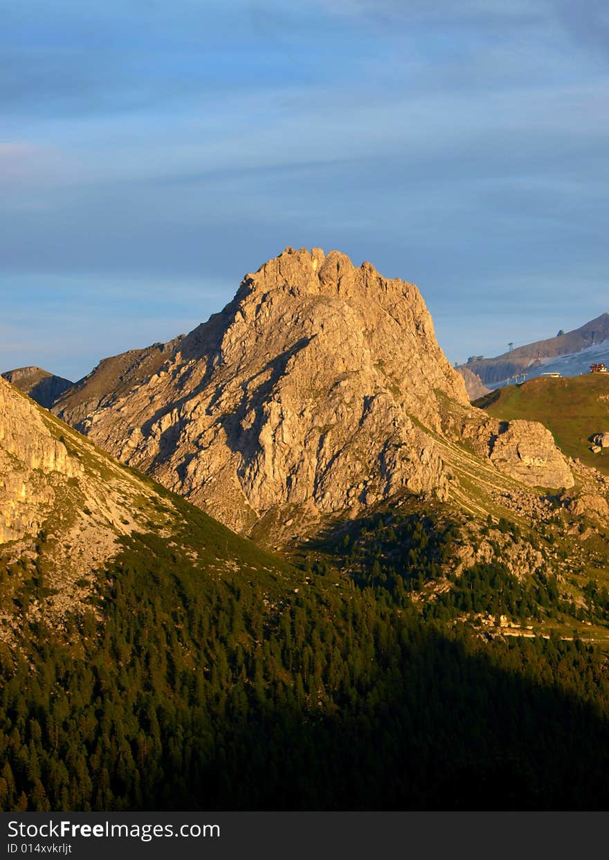 An original shot of the Dolomiti mountain in summer. An original shot of the Dolomiti mountain in summer