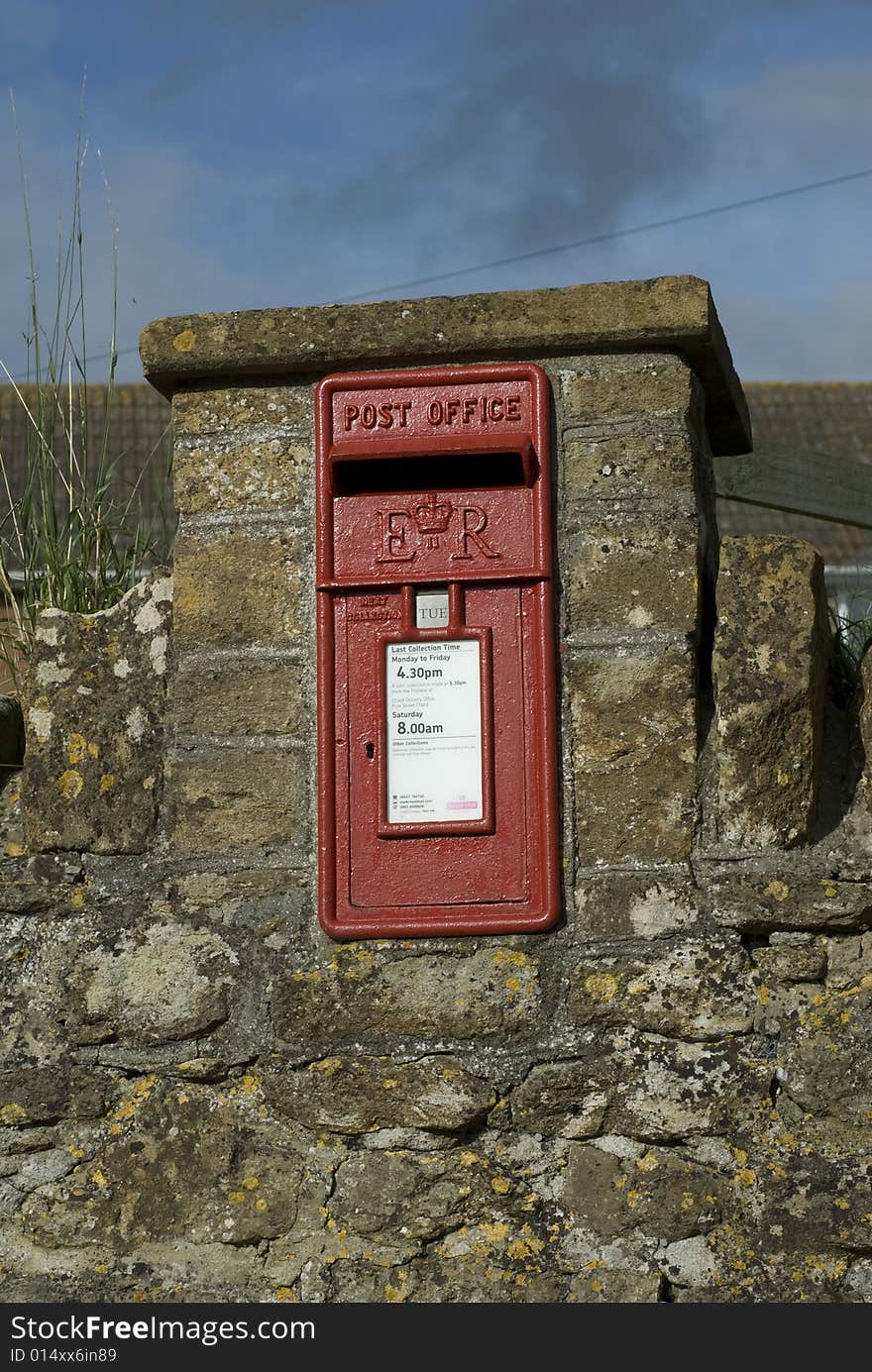 English village post box