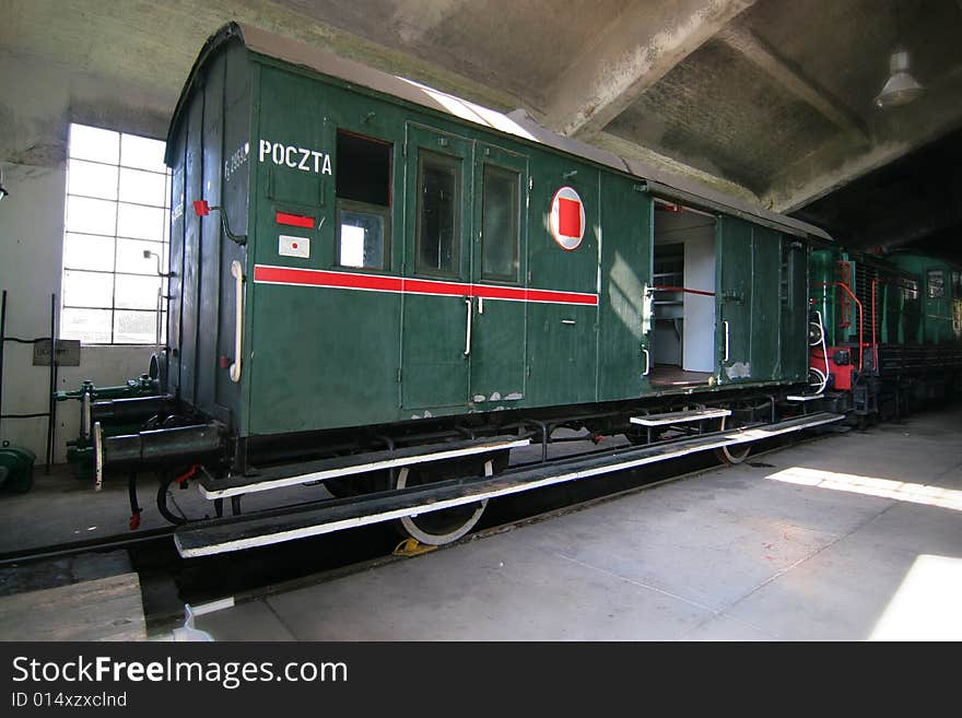 The photograph of old engines in railway museum. The photograph of old engines in railway museum