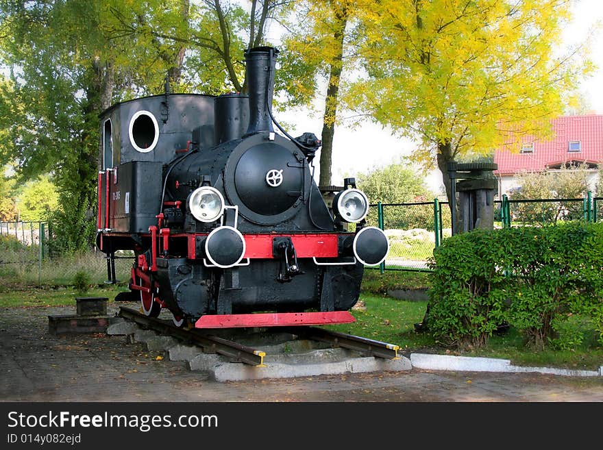 The photograph of old engines in railway museum. The photograph of old engines in railway museum