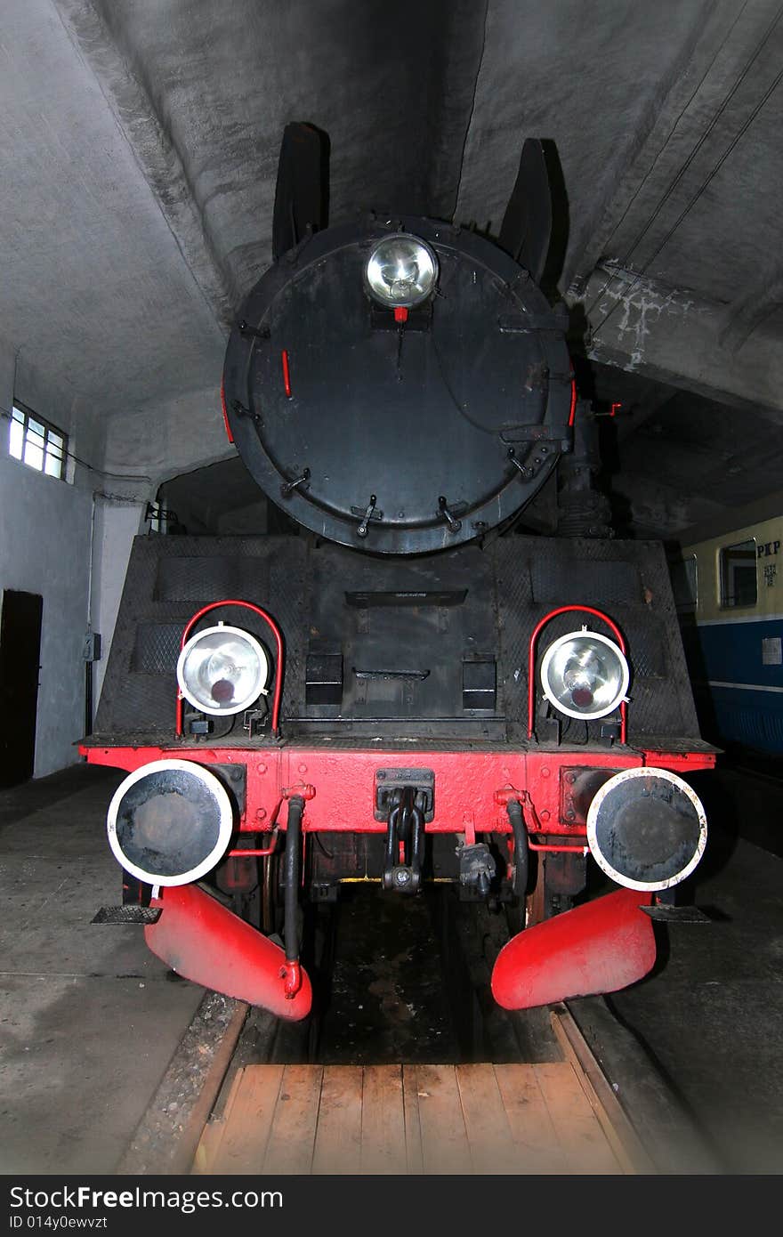 The photograph of old engines in railway museum. The photograph of old engines in railway museum