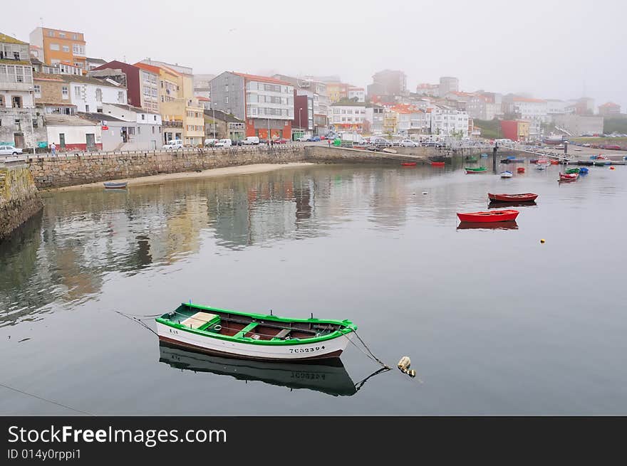 Port with fishing boats in morning mood. Port with fishing boats in morning mood