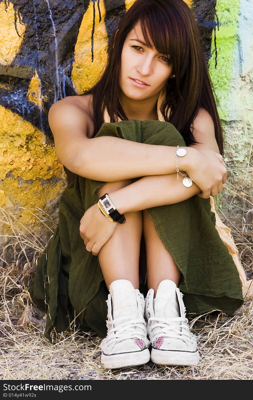 Young Woman In Casual Clothing