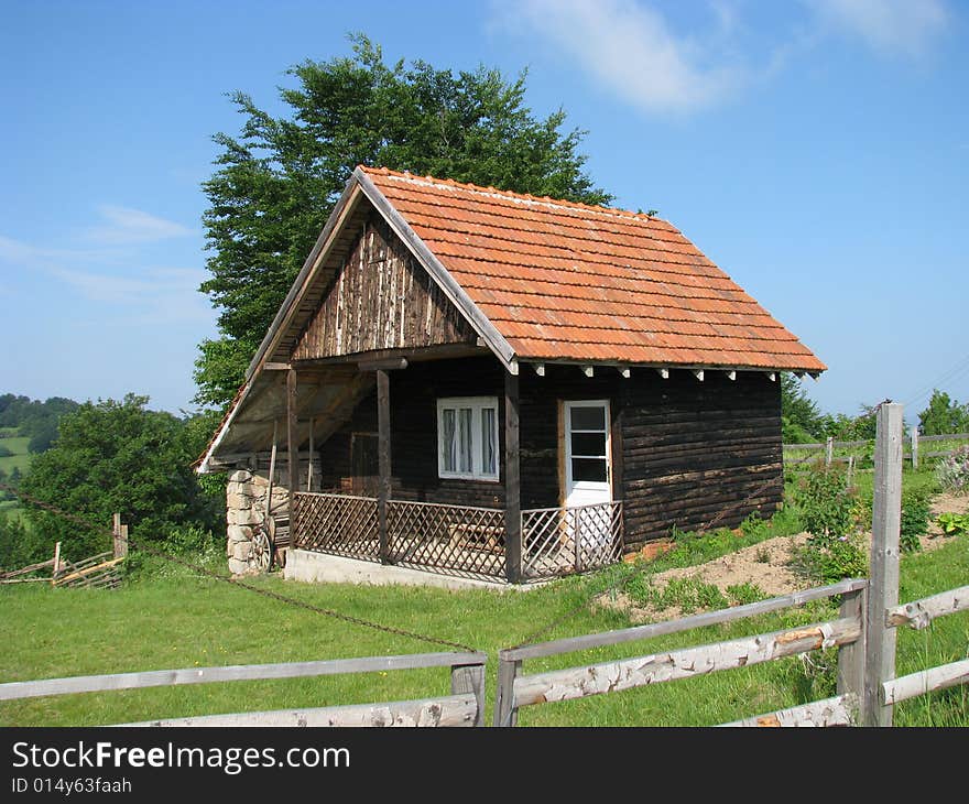 Old house in the mountains in the summer. Old house in the mountains in the summer