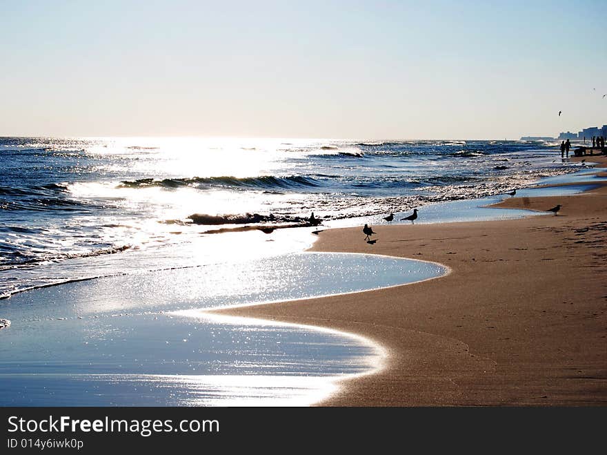 Sunset on the beach