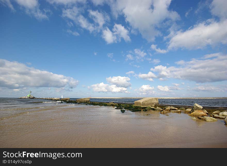 European Beach Scene