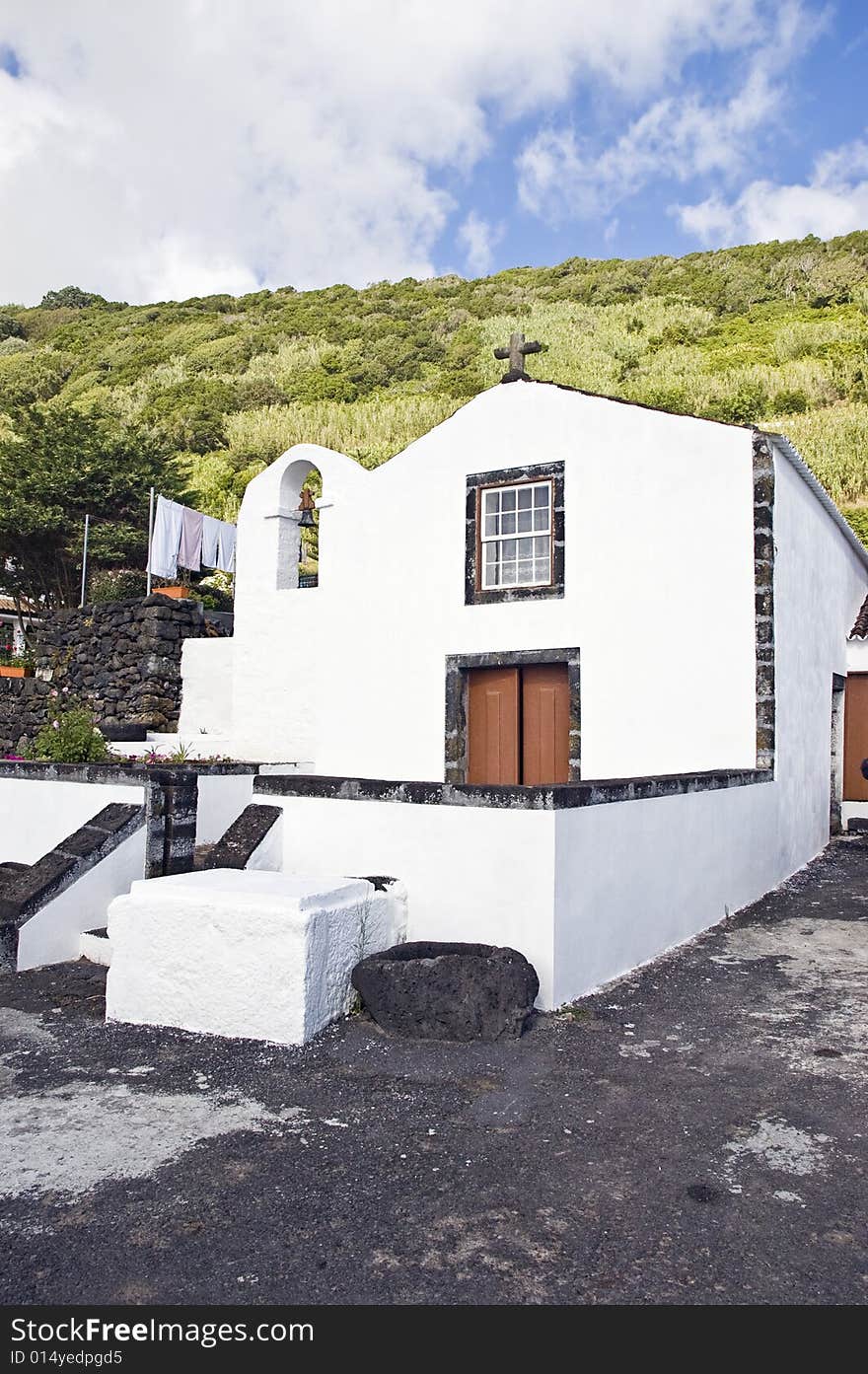 Little church in Lages do Pico, Pico island, Azores, Portugal. Little church in Lages do Pico, Pico island, Azores, Portugal