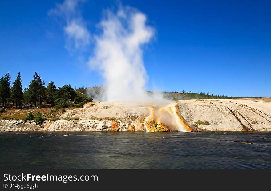 Midway Geyser Basin in Yellowstone