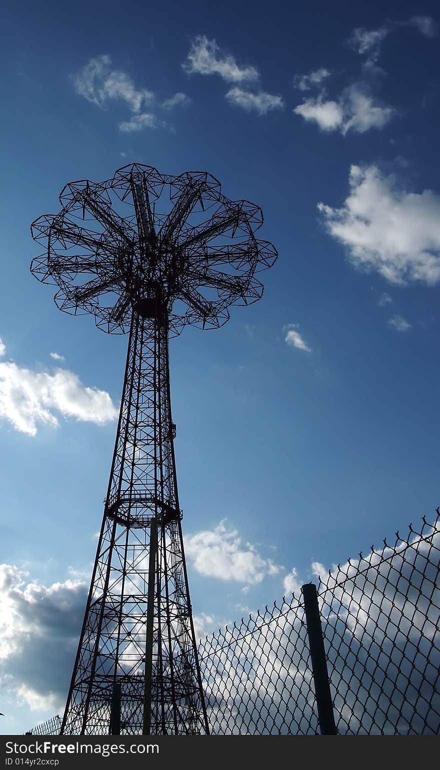 Abandoned Parachute Drop Ride at Coney Island, Brooklyn. Abandoned Parachute Drop Ride at Coney Island, Brooklyn