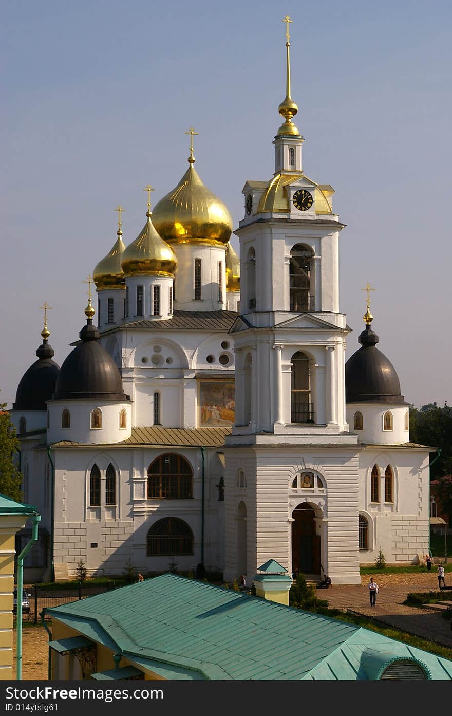 The old Kremlin of russian town Dmitrov and Uspensii Cathedral. The old Kremlin of russian town Dmitrov and Uspensii Cathedral