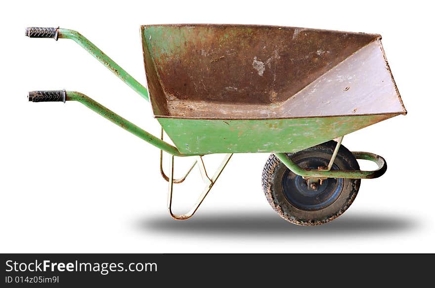 An empty Construction Trolley isolated