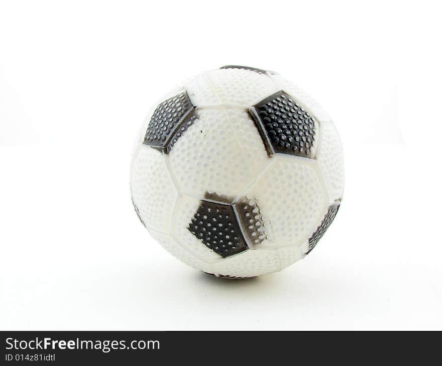 Childrens toy, plastic ball isolated over white background.