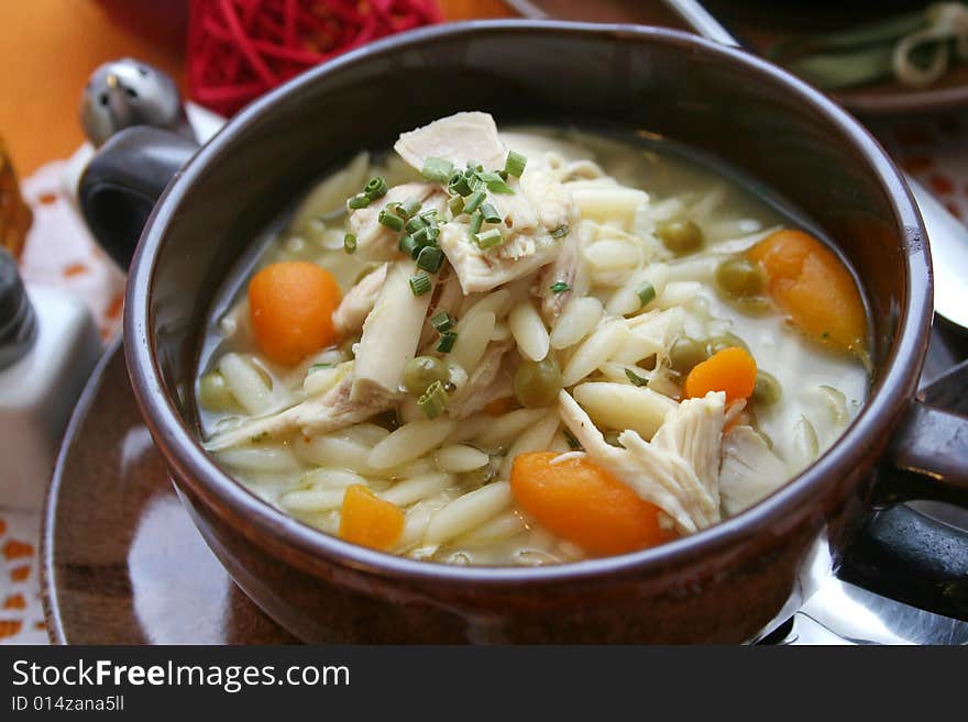 A meal of greg rice noodles and vegetables