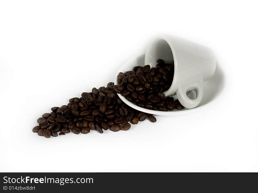 A cup of coffee beans