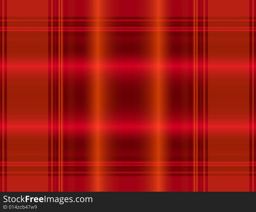 Red plaid background with fractal pattern